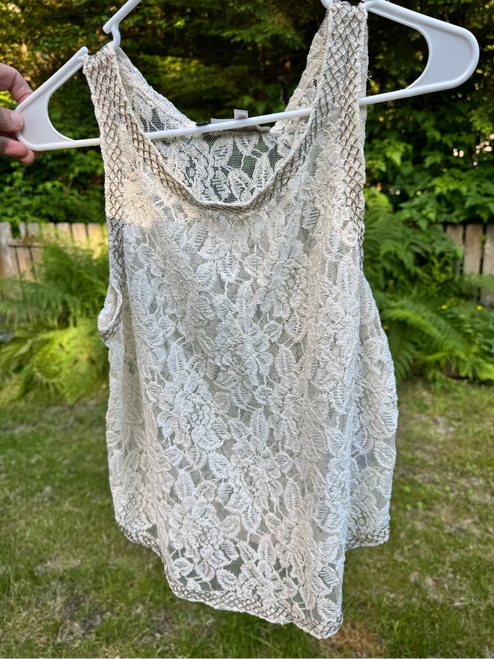 Jennifer Lopez Cream Lace Camisole Tank